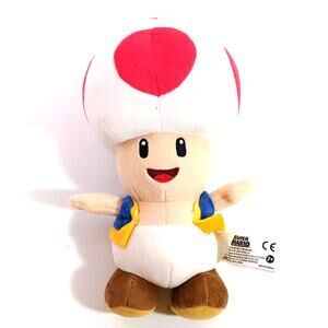 Super Mario Toad Plush 8" Stuffed Animal Plush Nintendo 2017 Little Buddy
